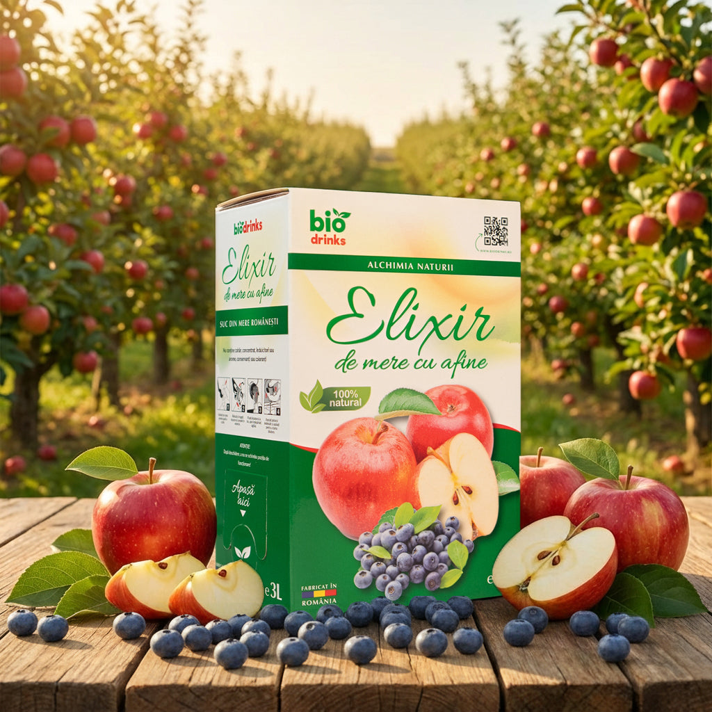 Suc de mere cu afine 3L – Biodrinks 100% natural, fără zahăr adăugat